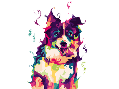 bernese mountain dog design dog dog illustration dog logo graphic design icon illustration illustration art illustrator logo minimal popart programmer web wpap