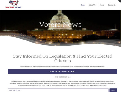 Voters News branding gcloloudworker graphic design logo ui