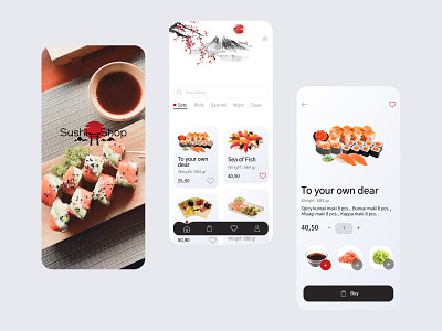Concept SushiShop app app application clean design mobile app design ui userinterface