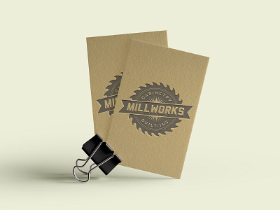 Millworks branding business cards graphic design letterpress logo millwork visual identity