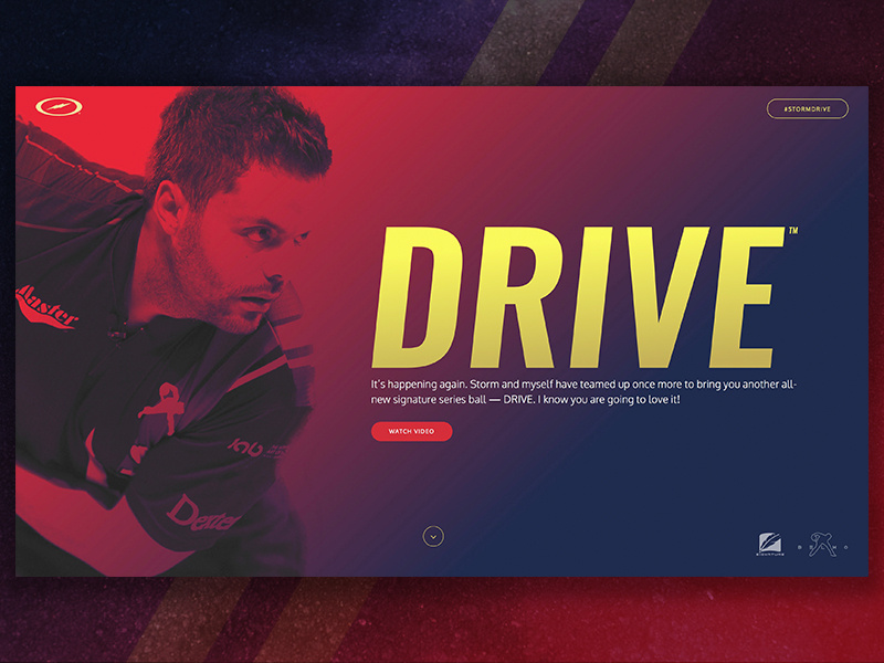 Drive Dribbble Feature web design storm bowling