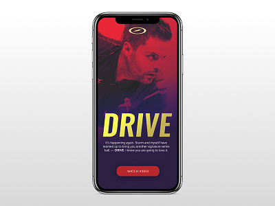 Drive Home Page Mockup for iPhone X iphone x storm drive web design