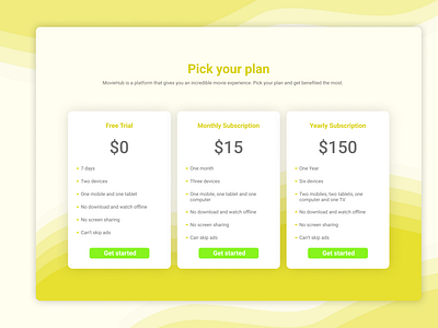 Pricing Page Design