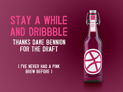 Thanks for the draft! bennion dave debut draft drafted dribbble invite