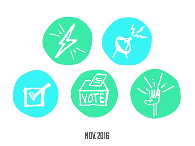 Voter Outreach Icons Set