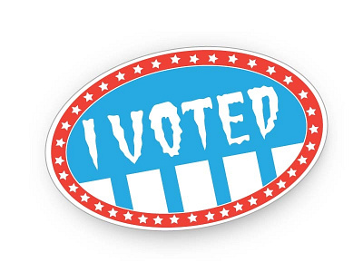 'I Voted' Sticker clinton drawing election illustration patriot president sticker swag trump vote