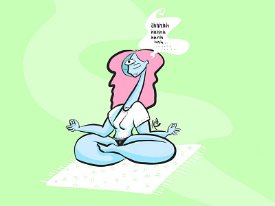 At Rest art artist digital art drawing illustration illustrator ipad pro meditation mental heath procreate rest