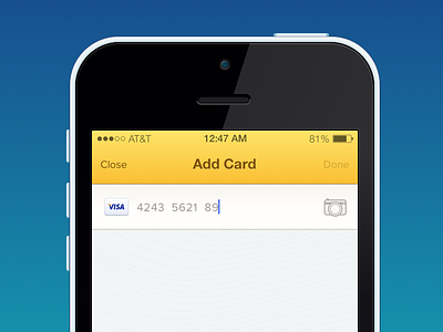 Add Credit Card card credit card ios7 iphone keypad payment sketch visa