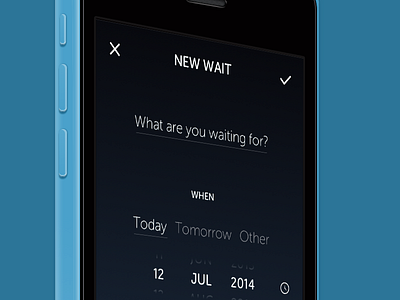 Wait for it! clock create date date picker ios8 time wait