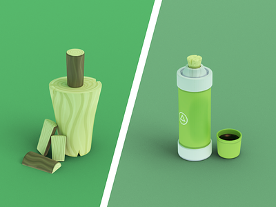 More Foresty Toys 🌲🤗 3d blender cartoony coffee firewood foresty illustrations logs thermos