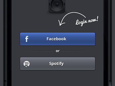 Tune in! buttons facebook iphone login speaker spotify