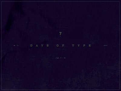 7 Days Of Type