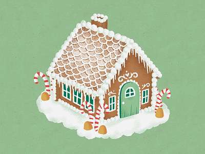 Cookie House graphic design illustration procreate