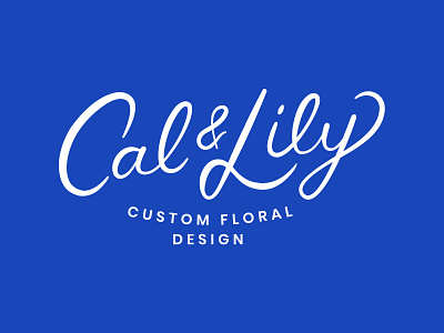 Cal & Lily Florist Logo branding illustration logo typography