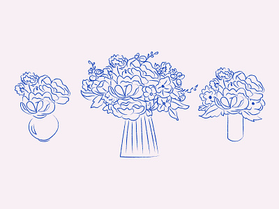 Cal & Lily Bouquets branding illustration vector