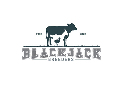BLACKJACK BREEDERS illustration logo vector