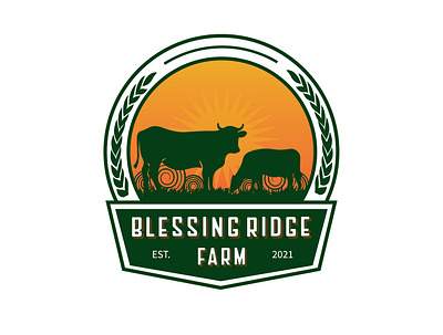 blessing ridge farm design illustration logo minimal