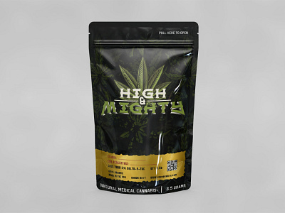 High Mighty design illustration logo minimal packaging design