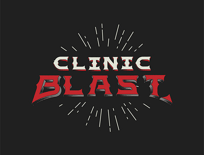 clinic blast design flat illustration logo minimal