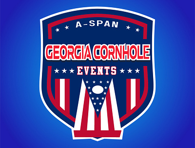 georgia cornhole design flat illustration logo minimal vector