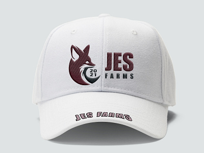 JES cap branding design flat illustration logo minimal vector