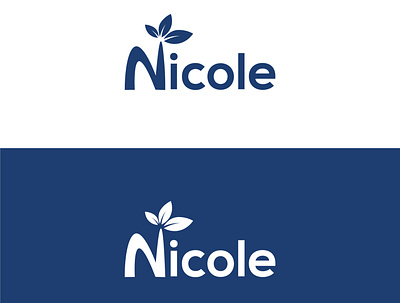 nicole design flat illustration logo minimal vector