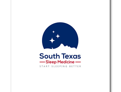 South Texas Sleep Medicine design flat illustration logo minimal vector