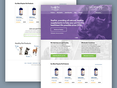 Seapet Redesign animal ecommerce products purple redesign store website wholesale