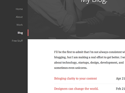 Getting my blog on blog design portfolio typography