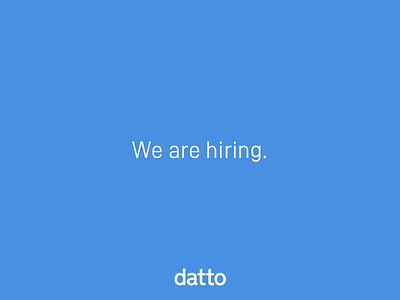 We are hiring Product Designers! career datto hire opportunity product designer