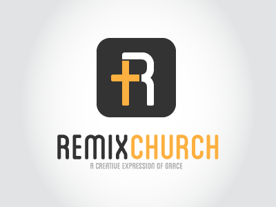 Remix Salem Church - Take 2 brand church cross design identity logo mark remix yellow