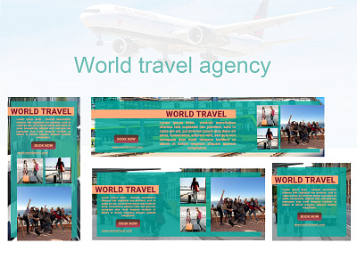 travel agency banner traveling worldwide tour