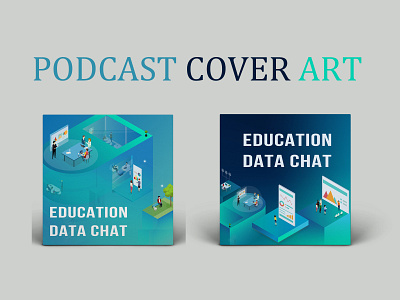 education data chat podcast cover design podcast