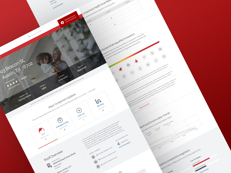 Home Insurance Results Page data visualization data infographic icons design home insurance website digital tool visual design ui design uiux