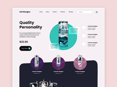 Custom Tumbler Website Design