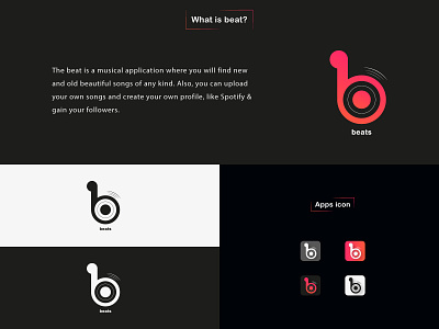 beats abstract logo beats best logo brand design branding design gradient logo graphic design illustration logo logofolio minimal logo music logo ui ux vector versatile