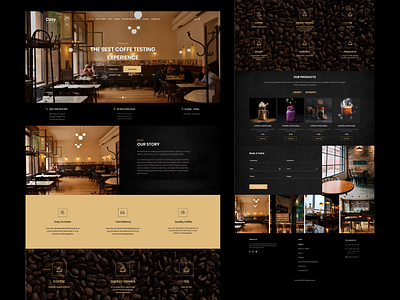 Cozy- Cafe & Restaurant Landing page landing pag logo ui web design web design ecommerce website