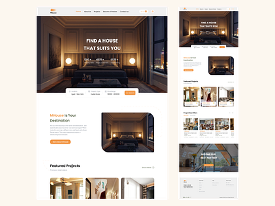 MHouse real estate rental sales ui ui design web design website