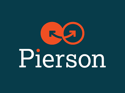 Logo for Pierson, a "happy" IT company branding corporate identity logo rebranding