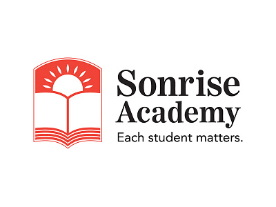 Logo for Sonrise Academy branding education identity logo mark nonprofit school