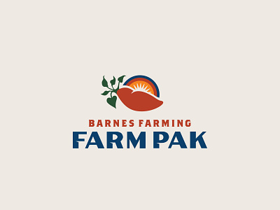 Barnes Farming & Farm Pak farm farmer farmers farming logo logo design logodesign logos nc north carolina sweet potato