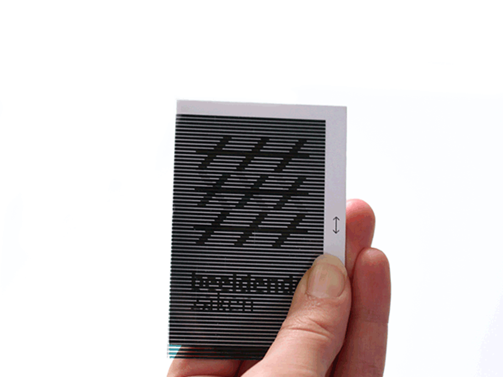 Business card Beeldende Zaken brand branding business card dynamic identity moving pattern scanimation stripes
