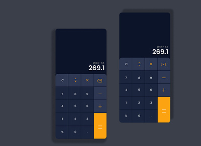 Calculator app design ui