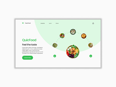 Food web app landing page design ui