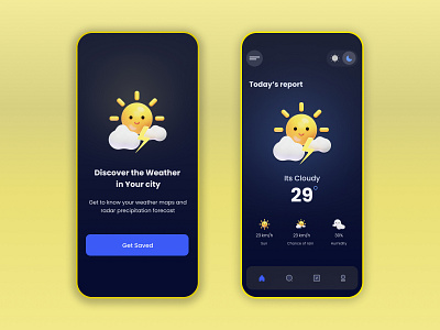 Weather app app design ui