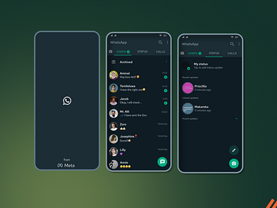 WhatsApp mobile design app branding design ui ux