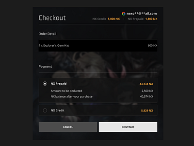 In-game checkout