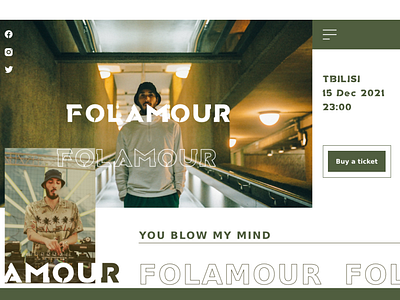 Folamour Event Landing Page event design font design fonts landing page landing page design photography product design ui ui design ux