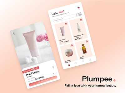 Beauty E-commerce ecommerce mobile skincare ui