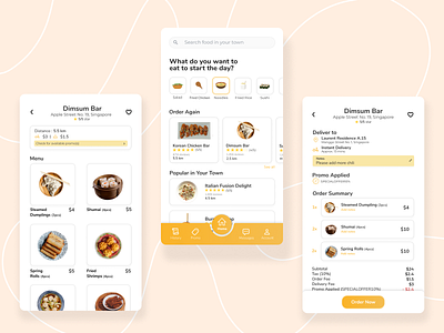 Online Food Delivery App delivery design food mobile ui